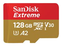 SanDisk Extreme - Tarjeta de memoria flash (adaptador microSDXC a SD Incluido) - 128 GB