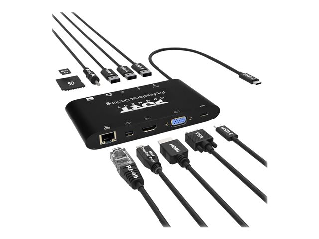 Port Connect Travel X K Docking Station Usb C Vga Hdmi Mini