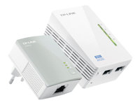 TP-Link TL-WPA4220KIT AV500 2-Port Wifi Powerline Adapter Starter Kit - - powerline adapter kit - - HomePlug AV (HPAV)