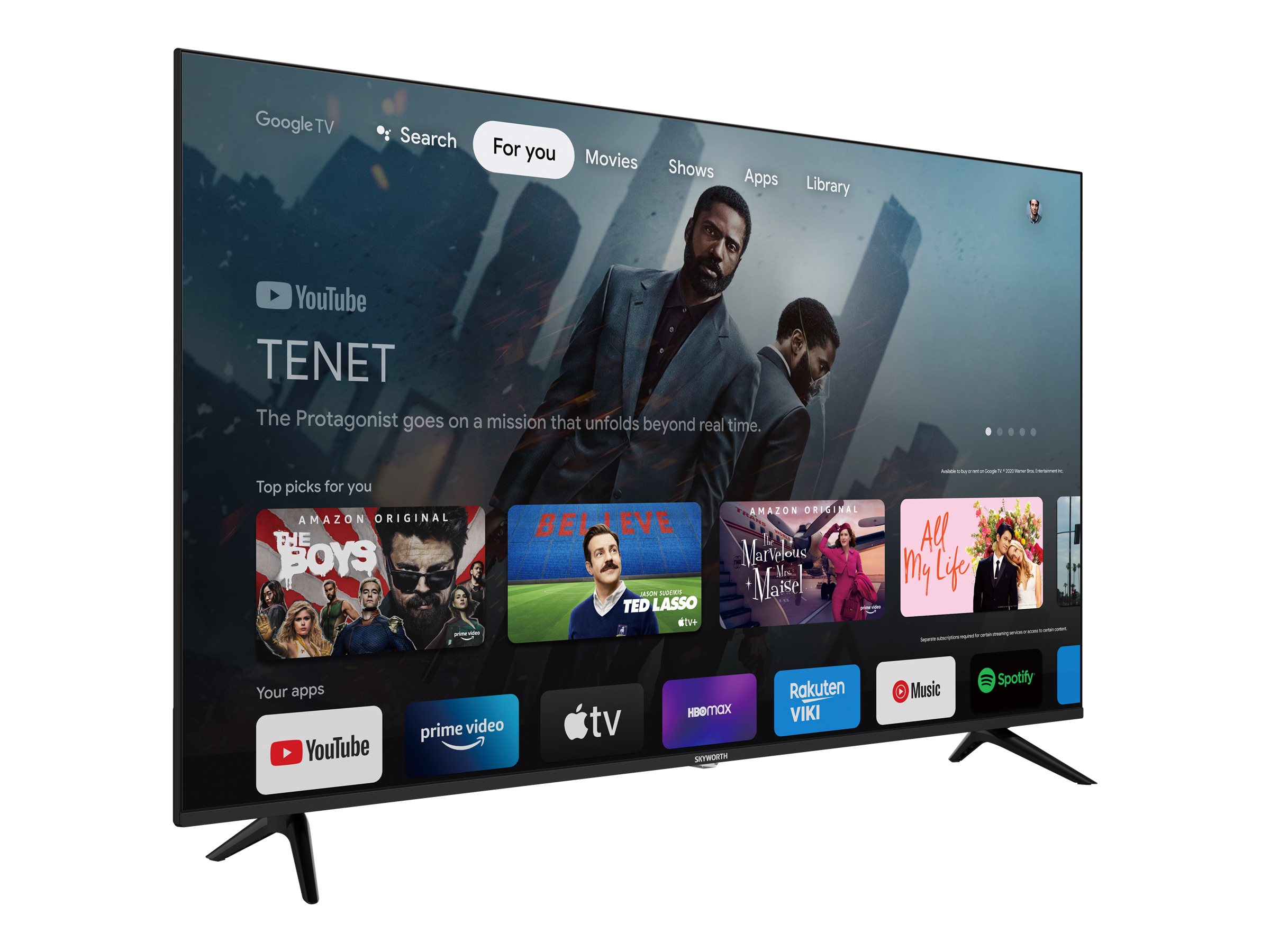 Skyworth 50 In LED 4K UHD Smart TV With Google TV 50UD7300