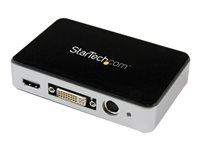 StarTech.com Capturadora de Vídeo USB 3.0 a HDMI, DVI, VGA y Vídeo por Componentes - Grabador de Vídeo HD 1080p 60fps - Adaptador de captura de vídeo