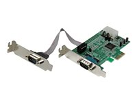 StarTech.com Tarjeta Adaptadora PCI Express PCIe de 2 Puertos Serie de Perfil Bajo RS232 UART 16550 Serial - 2x DB9 Macho - Low Profile