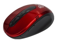 KlipX Mouse inalambrico 6 botones 1600 DPI Rojo