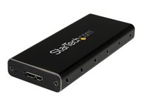 StarTech.com Caja Adaptador M.2 NGFF a USB 3.1 con Carcasa Protectora - Caja de SSD M.2 para SSDs M.2 SATA (SM21BMU31C3) - Caja de almacenamiento