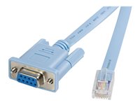 StarTech.com Cable 1,8m para Gestión de Router Enrutador Consola Cisco RJ45 a Serie Serial DB9 - Rollover - Macho a Hembra