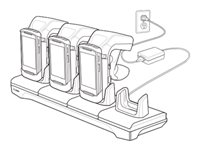 Zebra 4-Slot Charging Cradle - Cargador de batería - conectores de salida: 4