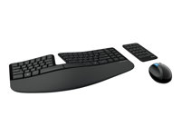 Microsoft Sculpt Ergonomic Desktop - Keyboard, mouse and numeric pad set - wireless