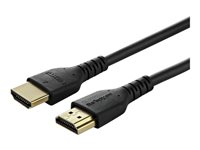 StarTech.com 2m Premium Certified HDMI 2.0 Cable with Ethernet, Durable High Speed UHD 4K 60Hz HDR 10, 6ft Rugged M/M HDMI Cord with Aramid Fiber, TPE, Ultra HD Monitors, TVs & Displays - Heavy duty HDMI cable - Premium High Speed