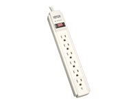 Tripp Lite Protect It! 6-Outlet Surge Protector, 4 ft. Cord, 790 Joules, Diagnostic LED, Light Gray Housing - Protector contra sobretensiones - 15 A