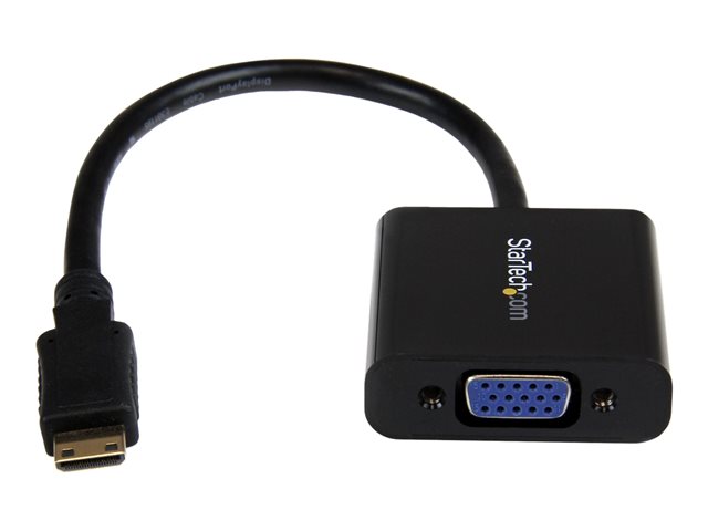 StarTech.com Mini HDMI? to VGA Adapter Converter for Digital Still Camera / Video Camera - 1920x1080 - Mini HDMI Male to VGA HD15 Female (MNHD2VGAE2) - Videokonverter - HDMI - VGA
