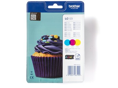 Product Brother LC123 RainbowPack 3er Pack Hohe Ergiebigkeit