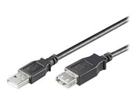 MicroConnect USB 2.0 USB forlængerkabel 50cm Sort