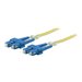 Intellinet Fiber Optic Patch Cable, OS2, SC/SC, 2m, Yellow, Duplex, Single-Mode, 9/125 µm, LSZH, Fibre, Lifetime Warranty, Polybag