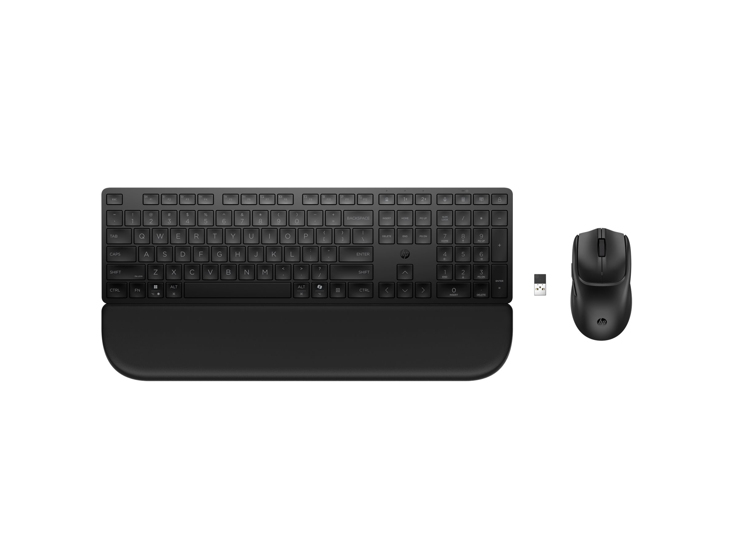HP 585C keyboard and mouse set dual mode 3-zone layout multi-device low profile key travel Product shot Multi-angle 79100