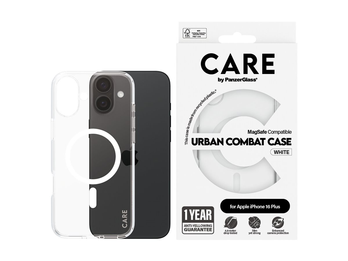 PanzerGlass CARE Apple iPhone 16 Plus MagSafe Urban Combat čirý/bílý – foto 2