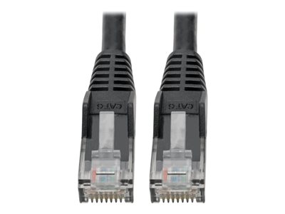 Tripp Lite Premium Cat6 Gigabit Snagless Molded UTP Patch Cable, 24 AWG, 550 MHz/1 Gbps (RJ45 M/M), Black, 6 in.