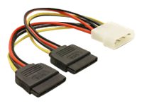 Qoltec 15 pin Serial ATA strøm (female) - 4-PIN intern strøm (male) 20cm Strømforsyningsadapter
