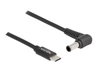 DeLOCK 24 pin USB-C (male) - Strøm DC jackstol 6,0 mm (ID: 4,3 mm) (male) Sort 1.5m Strømkabel