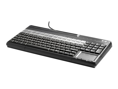 HP POS Keyboard with Magnetic Stripe Reader - keyboard - QWERTY - German - carbonite