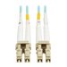 Eaton Tripp Lite Series 10Gb/40Gb/100Gb Duplex Multimode 50/125 OM4 LSZH Fiber Patch Cable (LC/LC), Aqua, 10M (32.8 ft.), TAA