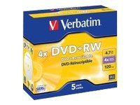 Verbatim, DVD+RW x 5, 4.7 GB, storage media