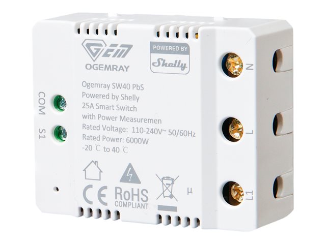 SHELLY Ogemray 25A Smart Relay FG3800238070885