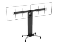 Vision VFM-F51T cart - for 2 flat panels - motorised - matte black