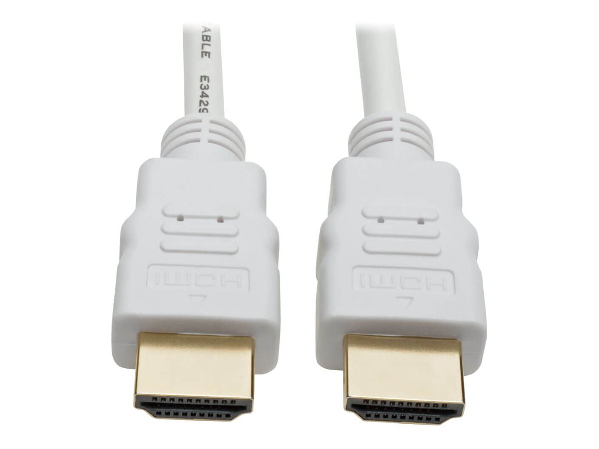 Eaton Tripp Lite Series High-Speed HDMI Cable, Gripping Connectors, 4K @30Hz (M/M), White, 16 ft. (4.88 m)