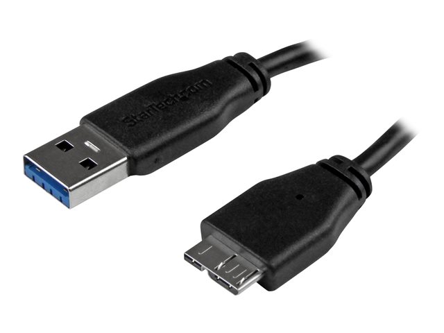 Image of StarTech.com 15cm 6in Short Slim USB 3.0 A to Micro B Cable M/M - Mobile Charge Sync USB 3.0 Micro B Cable for Smartphones and Tablets (USB3AUB15CMS) - USB cable - Micro-USB Type B to USB Type A - 15 cm