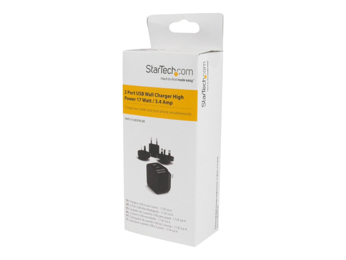 STARTECH Dual Port USB Wall Charger 17W/3.4A – foto 10