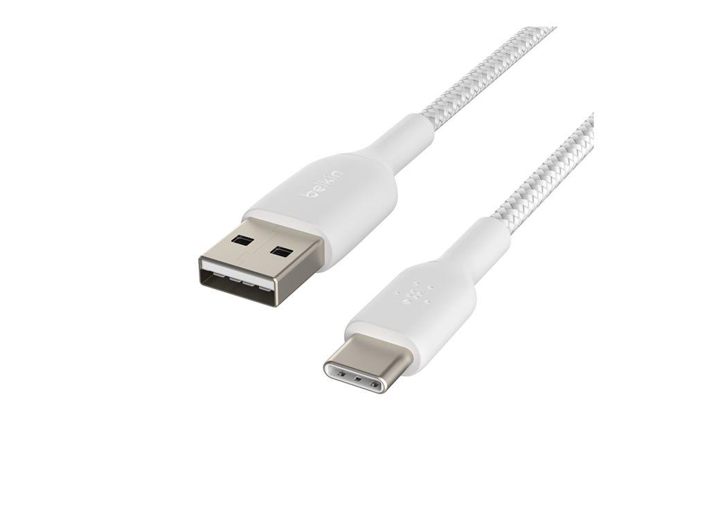 BELKIN Câble tressé USB-A USB-C 2m blanc
