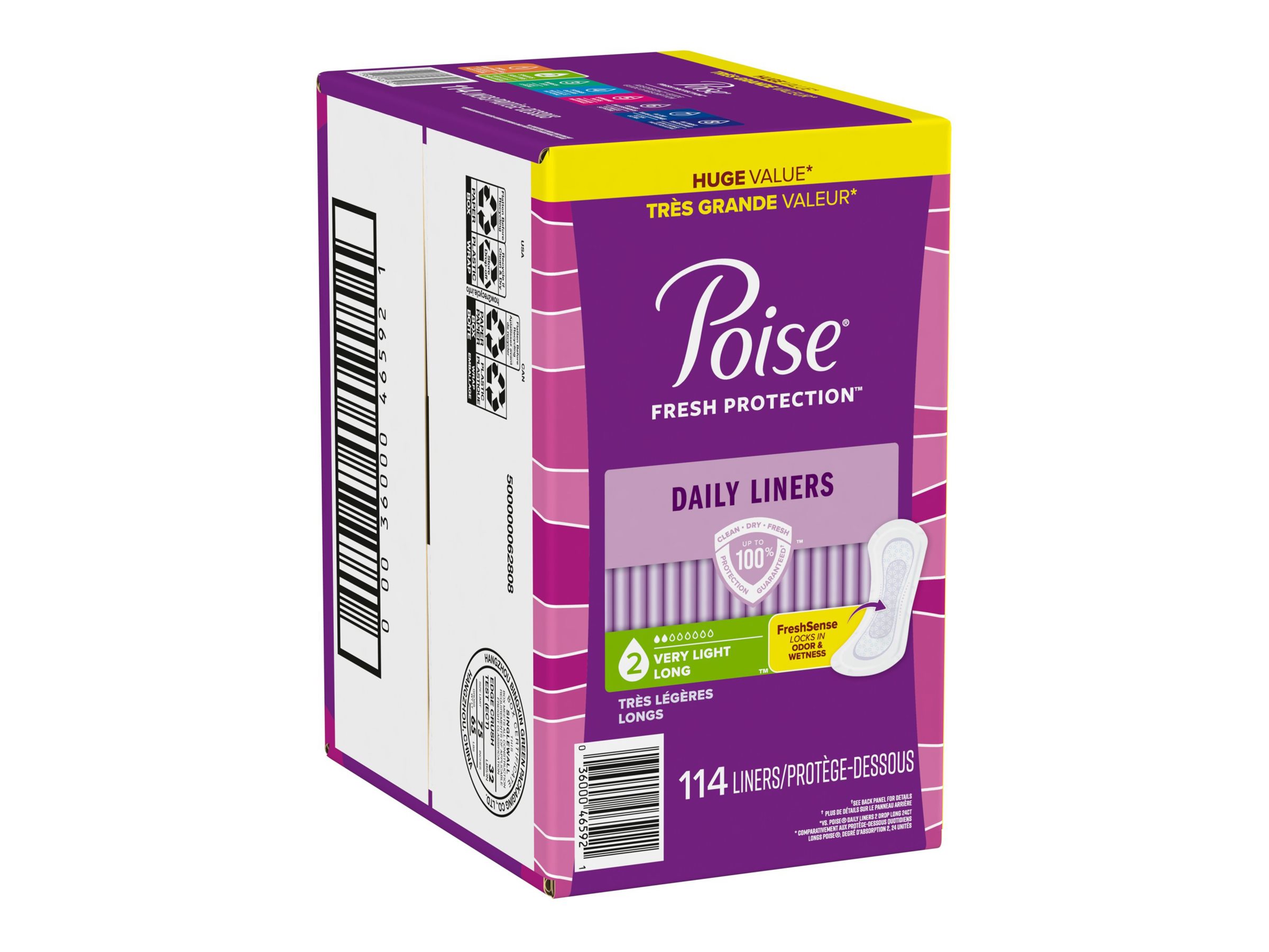 Poise Liners Long Length Very Light 114s