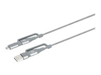 Manhattan USB 2.0 USB Type-C kabel 1m Grå