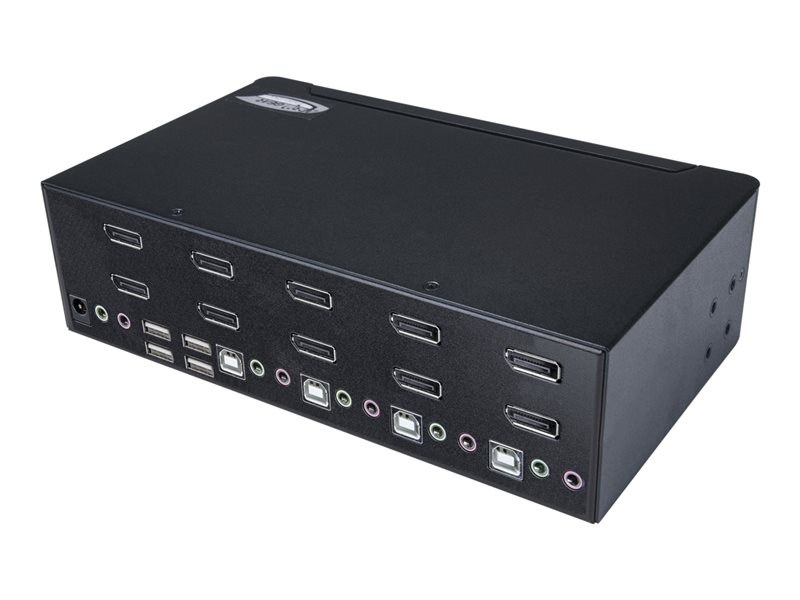 Commutateur KVM DisplayPort Double écran 4K@60Hz - 2 PC Vers 2 écrans, Avec Ports USB Et Audio