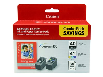 Canon PG-40/CL-41 Combo Pack with Photo Paper Glossy