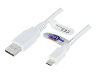DELTACO USB 2.0 USB-kabel 3m Hvid