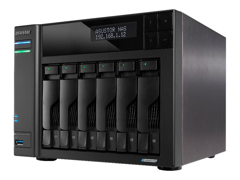 ASUSTOR Lockerstor 6 Gen2+ NAS Product shot Right-angle 79550