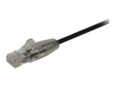 StarTech.com 3ft Slim LSZH CAT6 Ethernet Cable, 10 Gigabit Snagless RJ45 100W PoE Patch Cord, CAT 6 10GbE UTP Network Cable w/Strain Relief, Black, Fluke Tested/ETL/Low Smoke Zero Halogen - Category 6 - 28AWG (N6PAT3BKS)