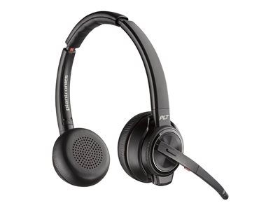 Poly Savi 8220 - Savi 8200 series - Headset - On-Ear - DECT / Bluetooth - kabellos - Adapter USB-A via Bluetooth - Schwarz - Zoom Certified, UC-zertifiziert