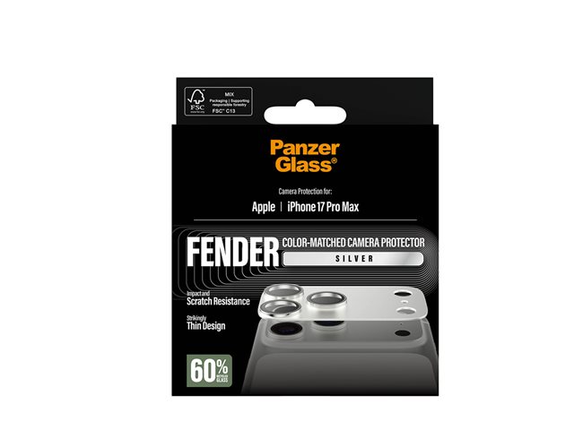 PanzerGlass FENDER Apple iPhone 17 Pro Max stříbrný – foto 5