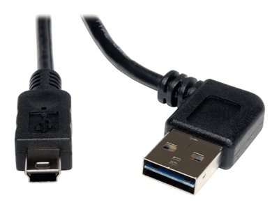 Eaton Tripp Lite Series Universal Reversible USB 2.0 Cable (Reversible Right/Left-Angle A to 5Pin Mini-B M/M), 6 ft. (1.83 m)