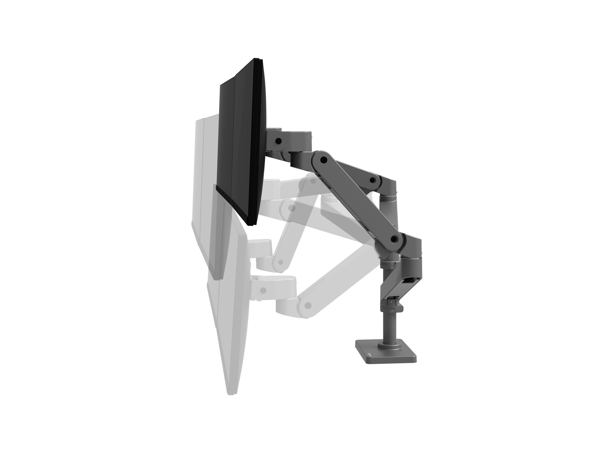 Ergotron LX Pro mounting kit modular for 2 LCD displays dark Schematic image Top 68800
