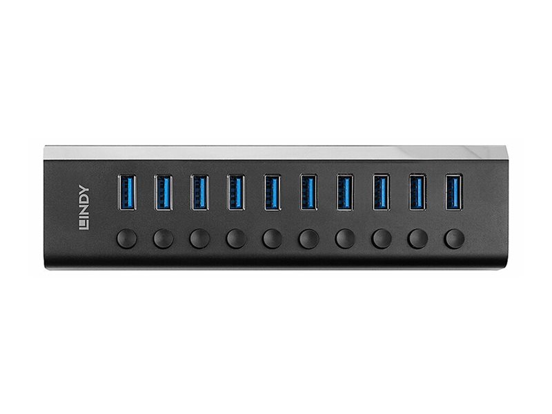 LINDY 10 Port USB 3.0 Hub with On/Off Sw