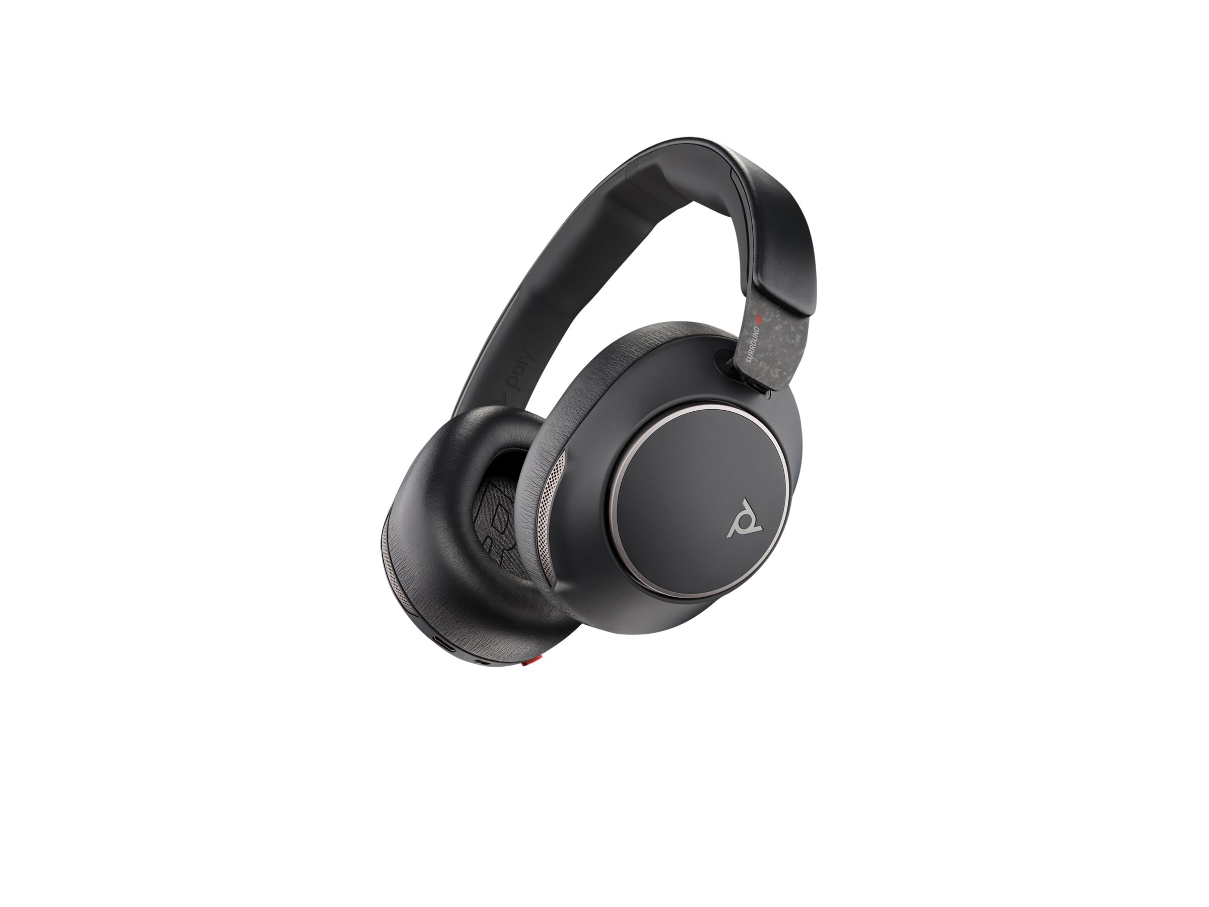 HP Poly Voyager Surround 85 headset USB-C via Bluetooth Product shot Close-up 75800