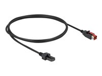 DeLOCK 8 pin USB PlusPower (24 V) (male) - 4 pin mini-DIN (male) Sort 1m Forstærket USB kabel