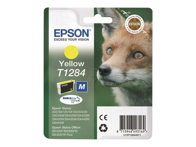 EPSON 1LB ink T128 yellow blister w/s C13T12844022