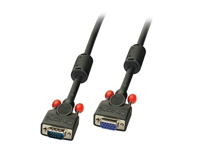 LINDY VGA Kabel M/F schwarz 0.5m HD15 M/F DDC-fähig - 36391