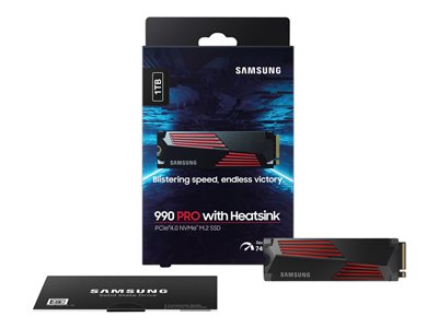 SSD 1TB Samsung M.2 PCI-E NVMe Gen4 990 PRO Heatsink retail - MZ-V9P1T0CW