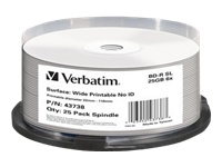 Verbatim - 25 x BD-R - 25 GB 6x - wide printable surface - spindle
