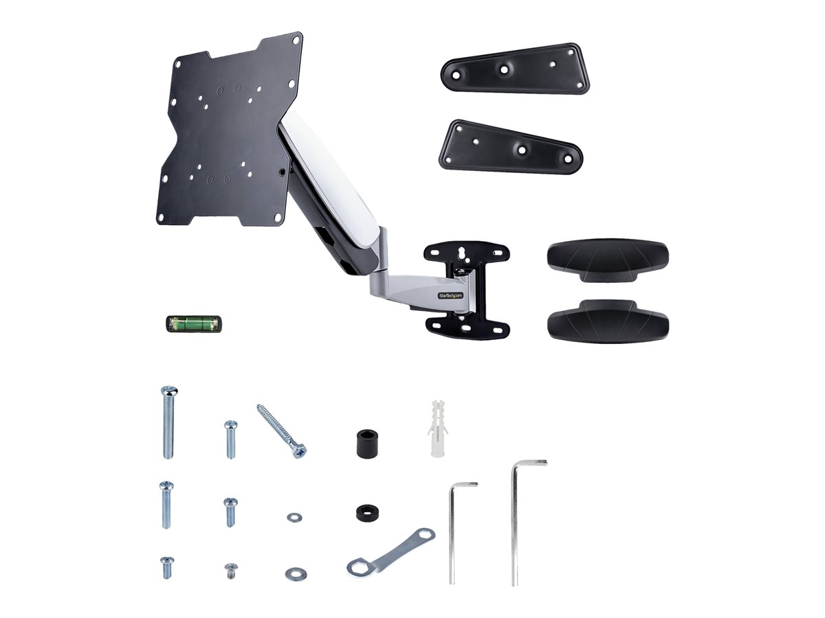 StarTech.com VESA TV Wall Mount, TV Mounting Bracket For 23"-55" Displays, Adjustable Full Motion TV Wall Mount Supports 66lb (30kg), Extendable/Tilting/Swivel Monitor Wall Mount - Low Profile/Slim Display Mount (FHA-TV-WALL-MOUNT) montážní sada - pro plochý panel - TV Mounting Bracket - černá, stříbrná – foto 6